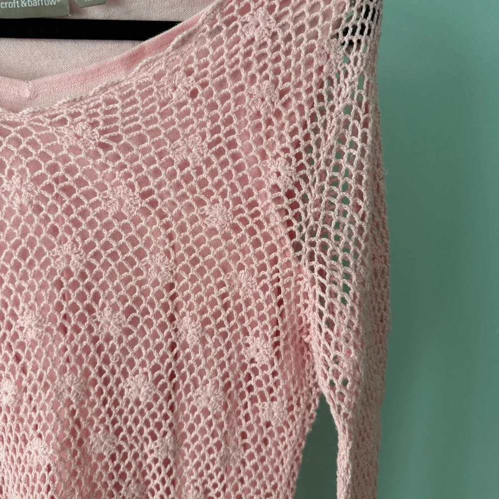 Croft & Barrow Pink Knit Sweater Size Large - Picture 5 of 11
